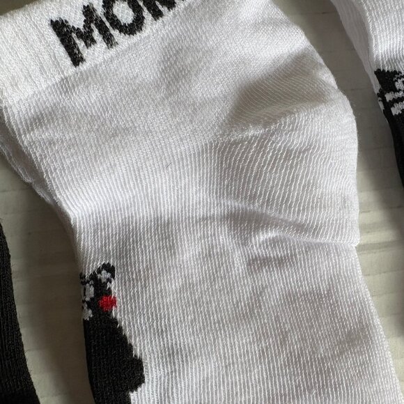 MORE THAN SMILE  Novelty Ankle Socks, 3-Pack, One Size, White & Bl - Picture 6 of 6
